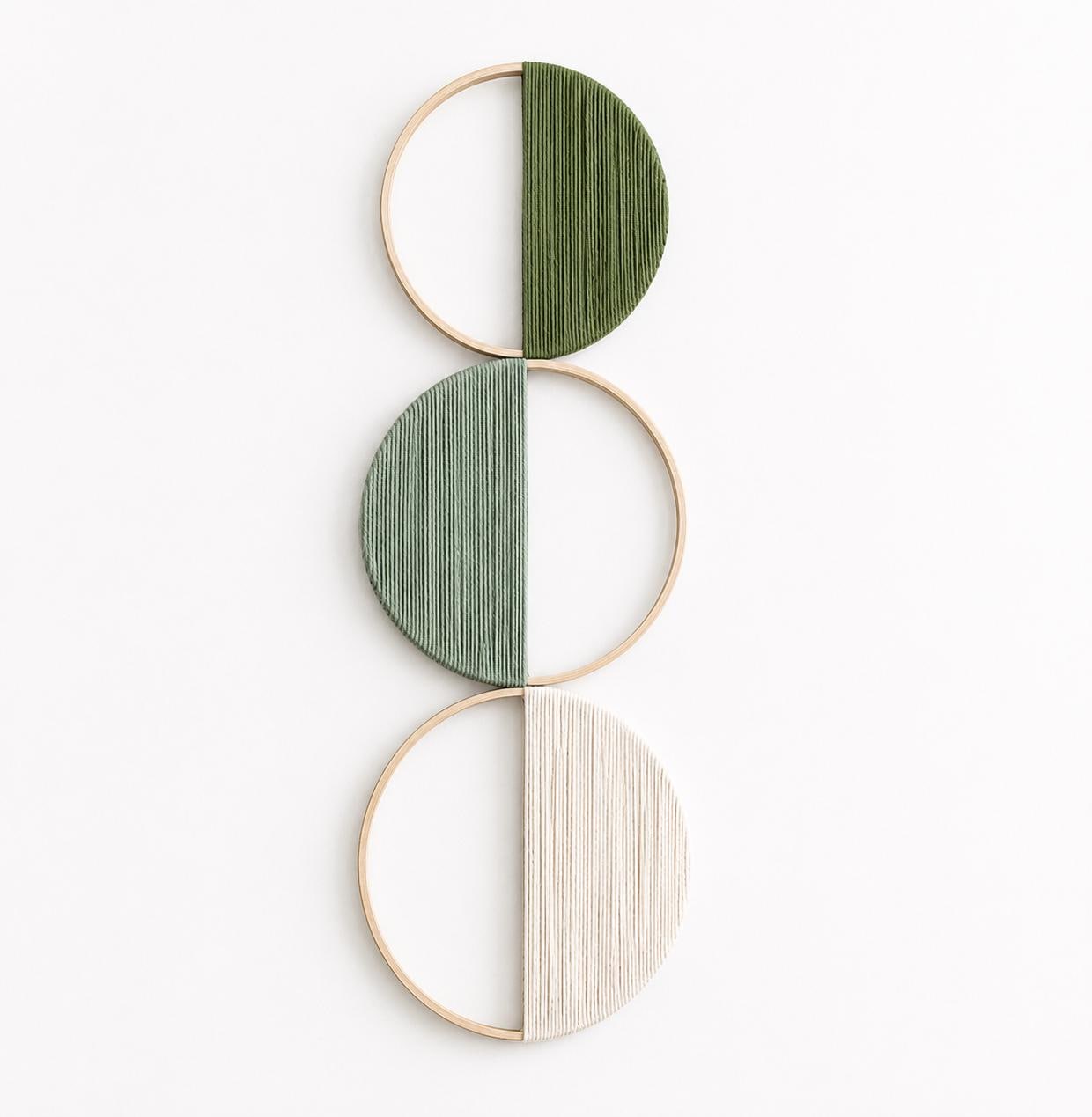 Modern Geometric Macrame Wall Hanging | Handmade Cotton Rope Wall Decor | Minimalist Boho Fiber Art | Wooden Hoop Wall Hanging